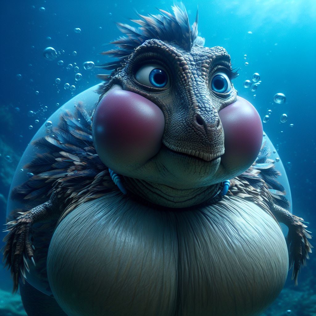 Puffy weird raptor by AIoutofcontext on DeviantArt