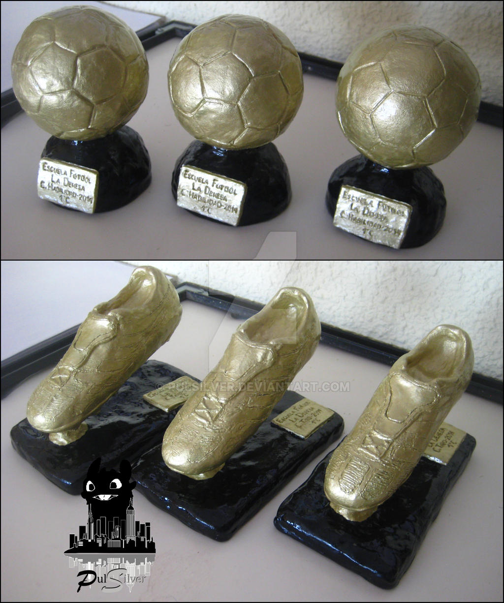 Trofeos de Futbol. Balon de Oro y Bota de Oro by Pulsilver on DeviantArt