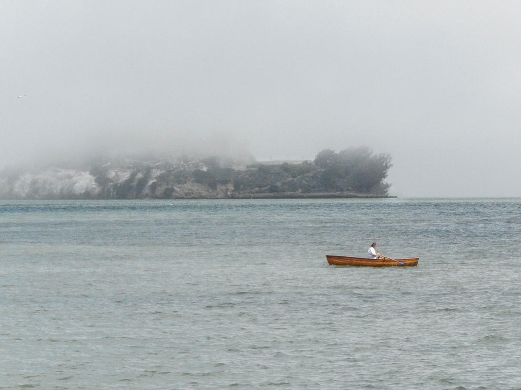 Rowing Along Alcatraz