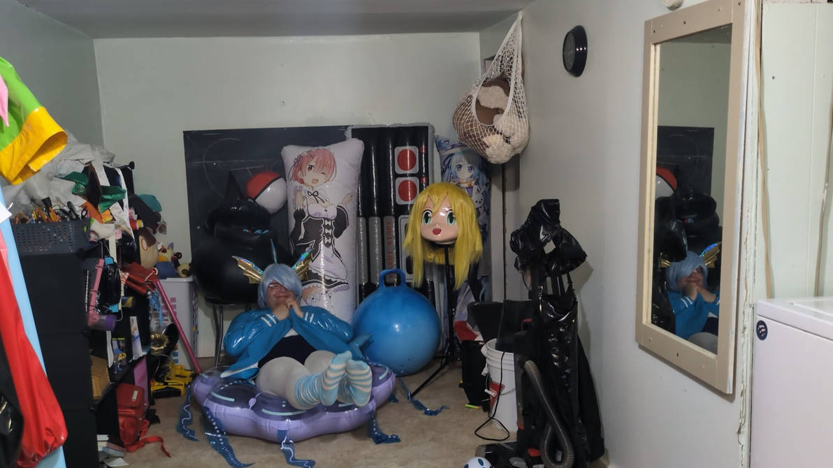 PVC Vaporeon stuck in an inflatable and gagged 5 by GracideaClub on ...