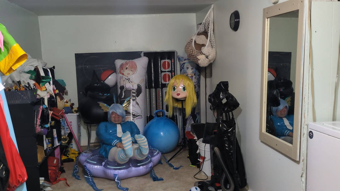 PVC Vaporeon stuck in an inflatable and gagged 4 by GracideaClub on ...