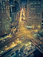 looking South on Wabash Ave from Trump Tower