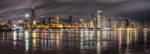 Chicago Skyline - night HDR Panoramic - Feb 2015 by delobbo