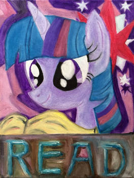 Twilight Sparkle Read Poster (Oil Paint)