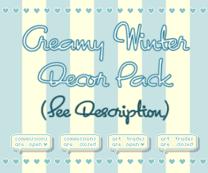 free to use creamy winter decor pack