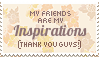 friends are inspirations stamp