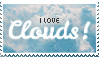 i love clouds stamp