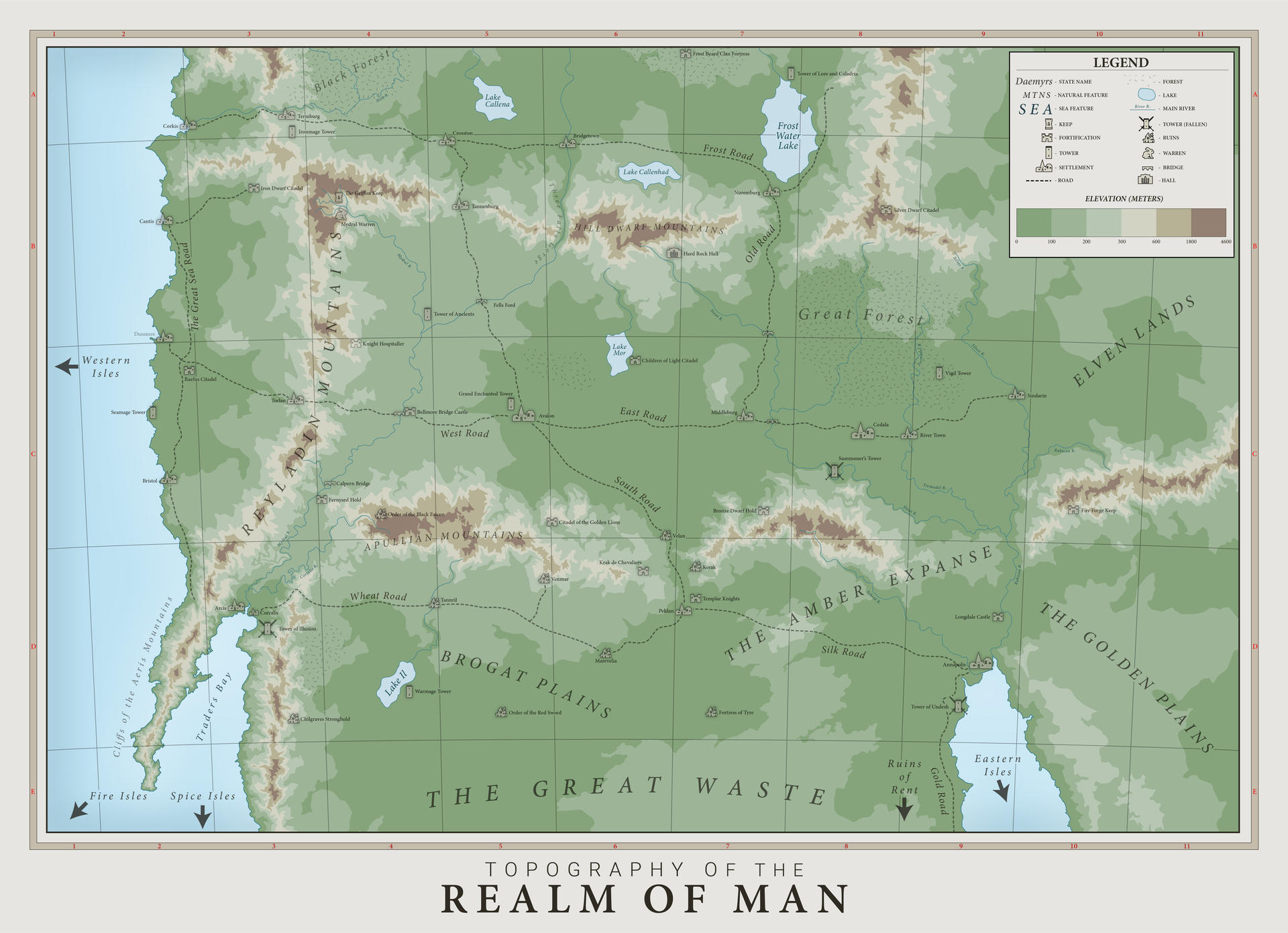 Man Mapping Realm of Man Topography (Commission) by matsudesign on DeviantArt