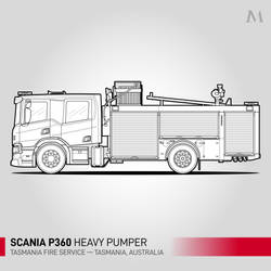 Tasmania Fire Service Scania P360 Heavy Pumper