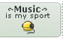 Music is my Sport Stamp