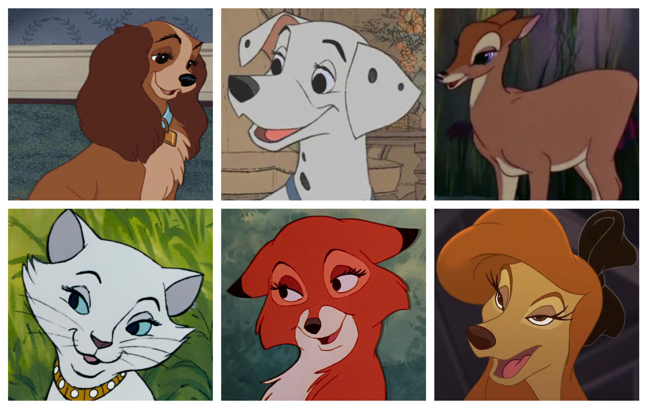 Lady, Perdita, Faline, Duchess, Vixey and Dixie by Ronsonic on DeviantArt