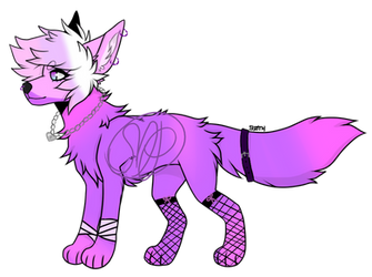 (C) Pastel Goth Wolfy Adopt