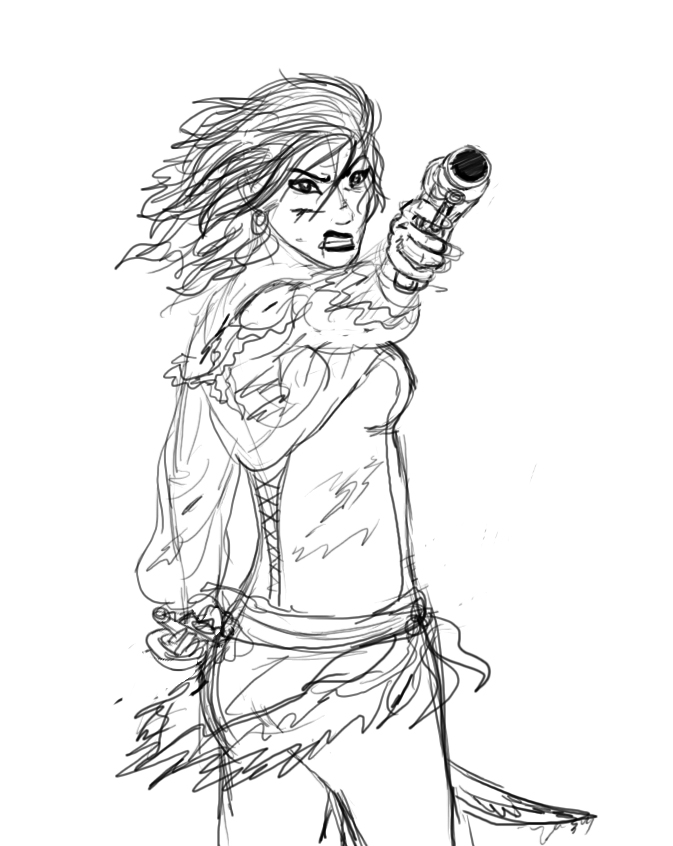 Sybil's got a gun sketch