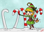 Candy Cane Elf by Captain-Savvy