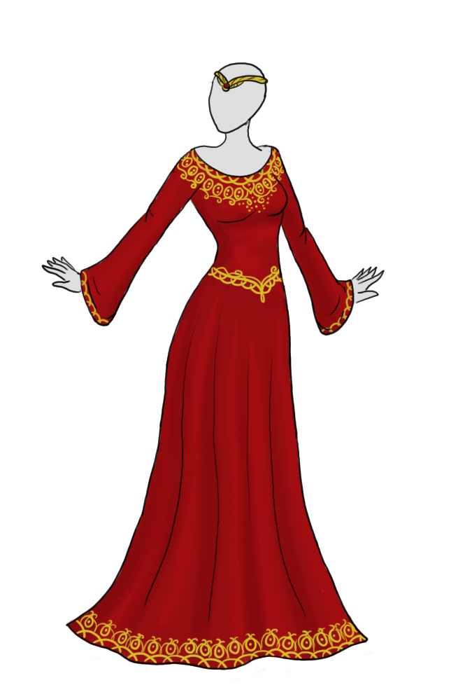 Red And Gold Dress Adoptable Sold By Captain Savvy On Deviantart