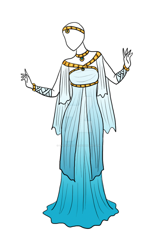 Goddess dress drawing best sale