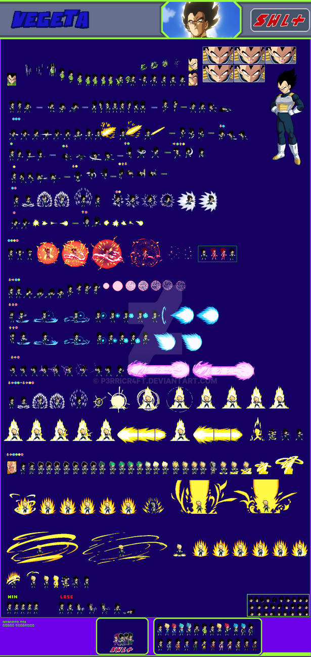 Vegeta DBSB swl+ sprite sheet by P3rricr4ft on DeviantArt