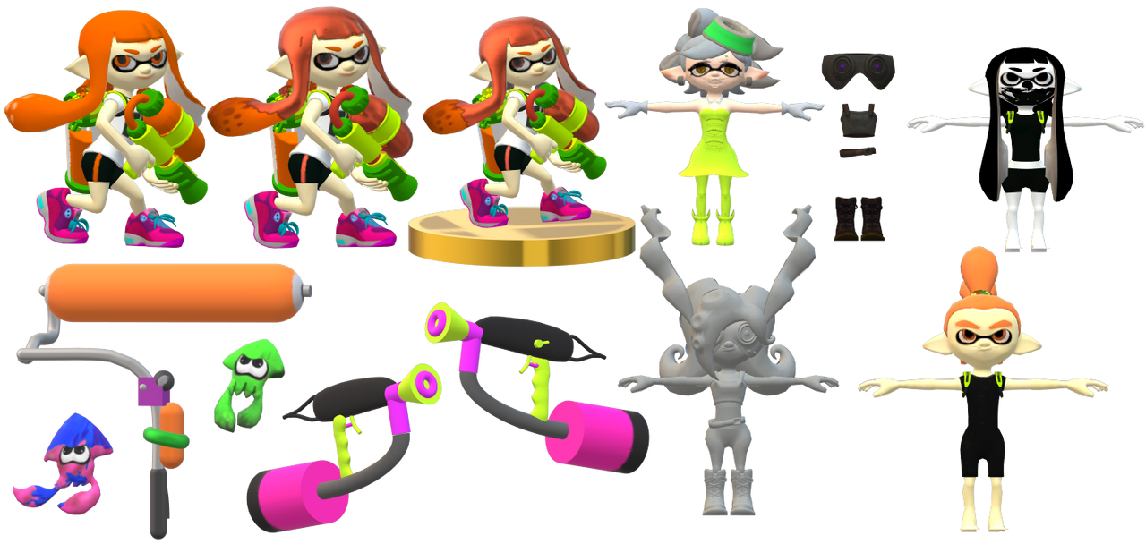 Splatoon 3D Models in MS Paint 3D by SackSquiddy on DeviantArt