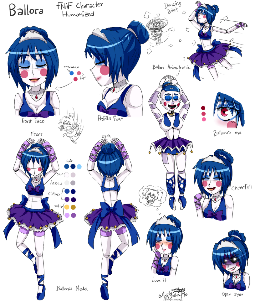 BALLORA FNAF SL HUMANIZED by AdriKoneko-Mizuiro on DeviantArt