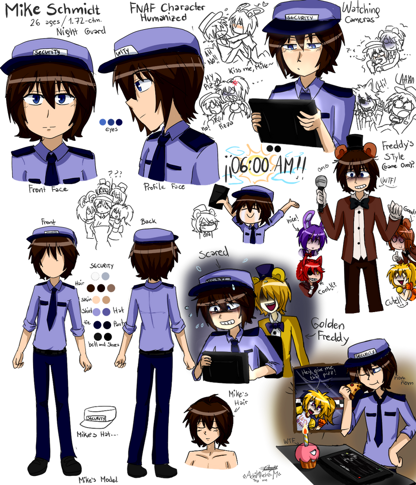 MIKE SCHMIDT NIGHT GUARD FNAF HUMANIZED By AdriKoneko Mizuiro On mike-schmidt-night-guard-fnaf-humanized-by-adrikoneko-mizuiro-on