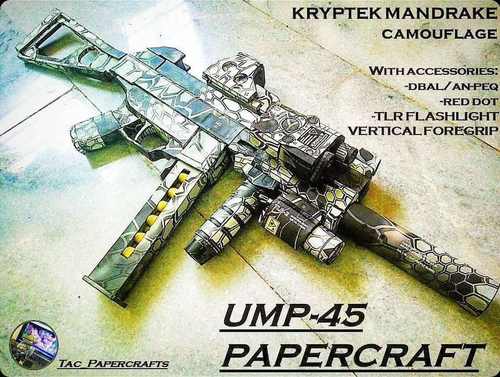 Heckler and Koch UMP 45 PDW by Tacpapercrafts on DeviantArt