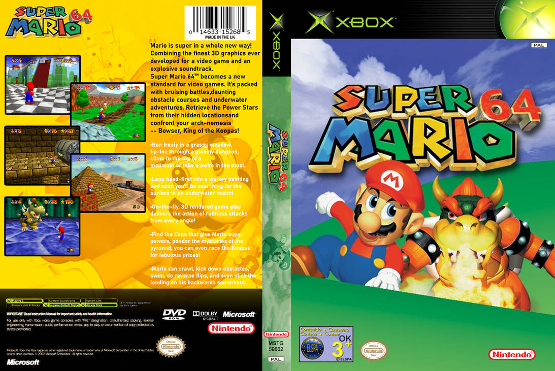 Super Mario 64 XBOX Box Art (EU) by Adzri64 on DeviantArt
