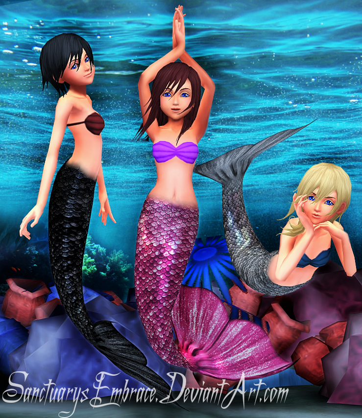 {MMD Download} KaiNamiXi Mermaids