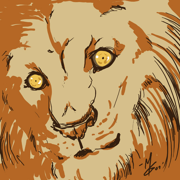 Lion Looking at You