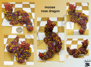 polymer clay - moose rose dragon