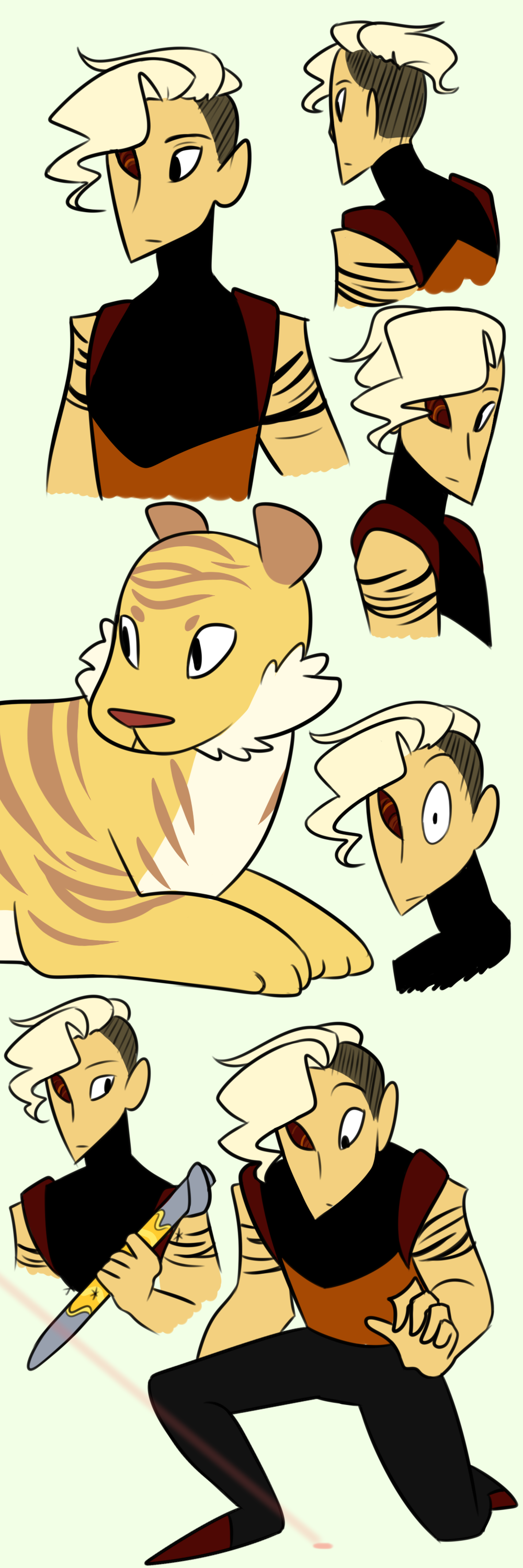 Tiger's eye doodles