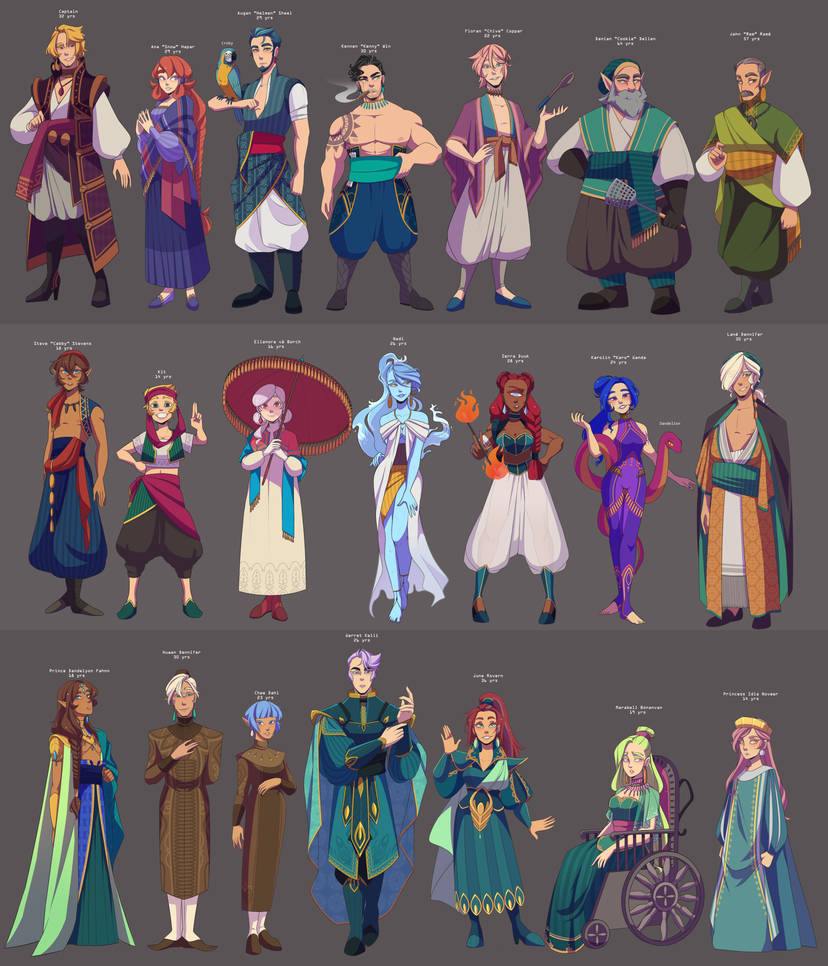 Character designs by Looji