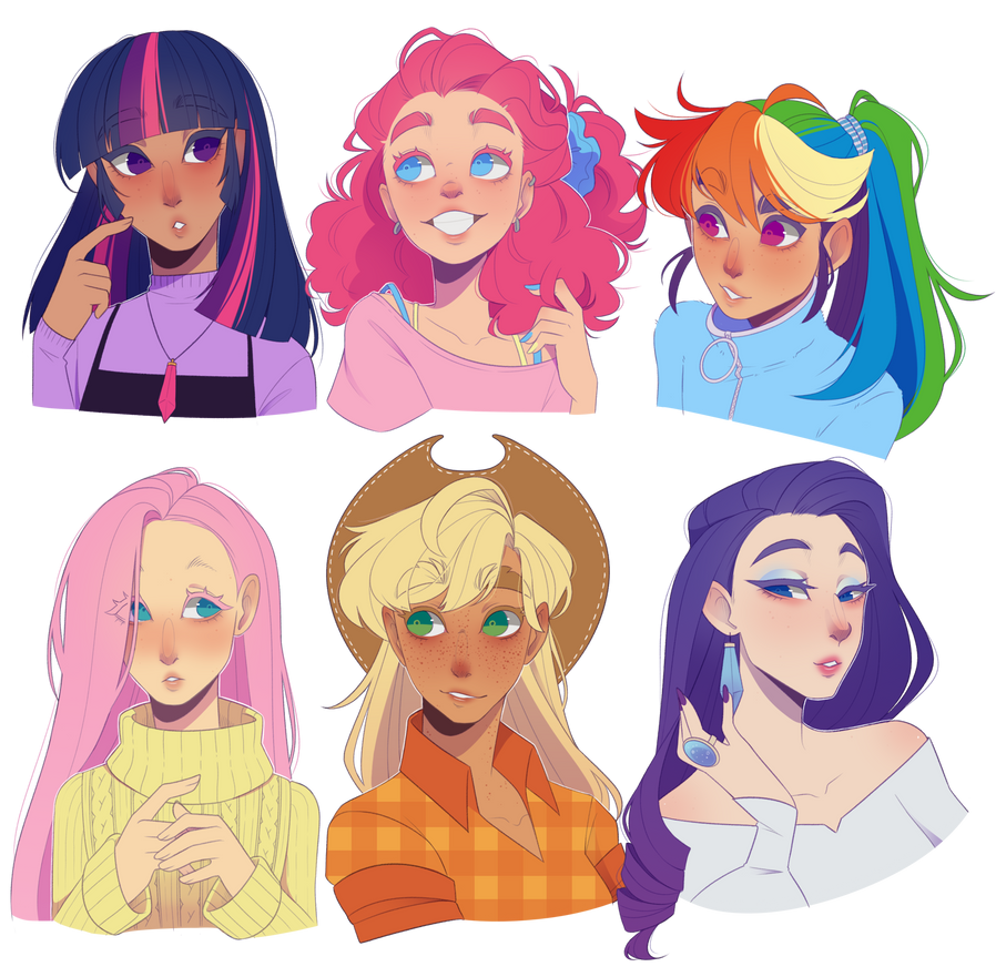 MLP Human Versions Speedpaint By Looji On DeviantArt