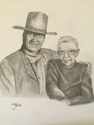 John Wayne and friend
