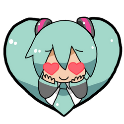 Hatsune Miku #1 PHOTO STICKER/TRANSPARENT OVERLAY