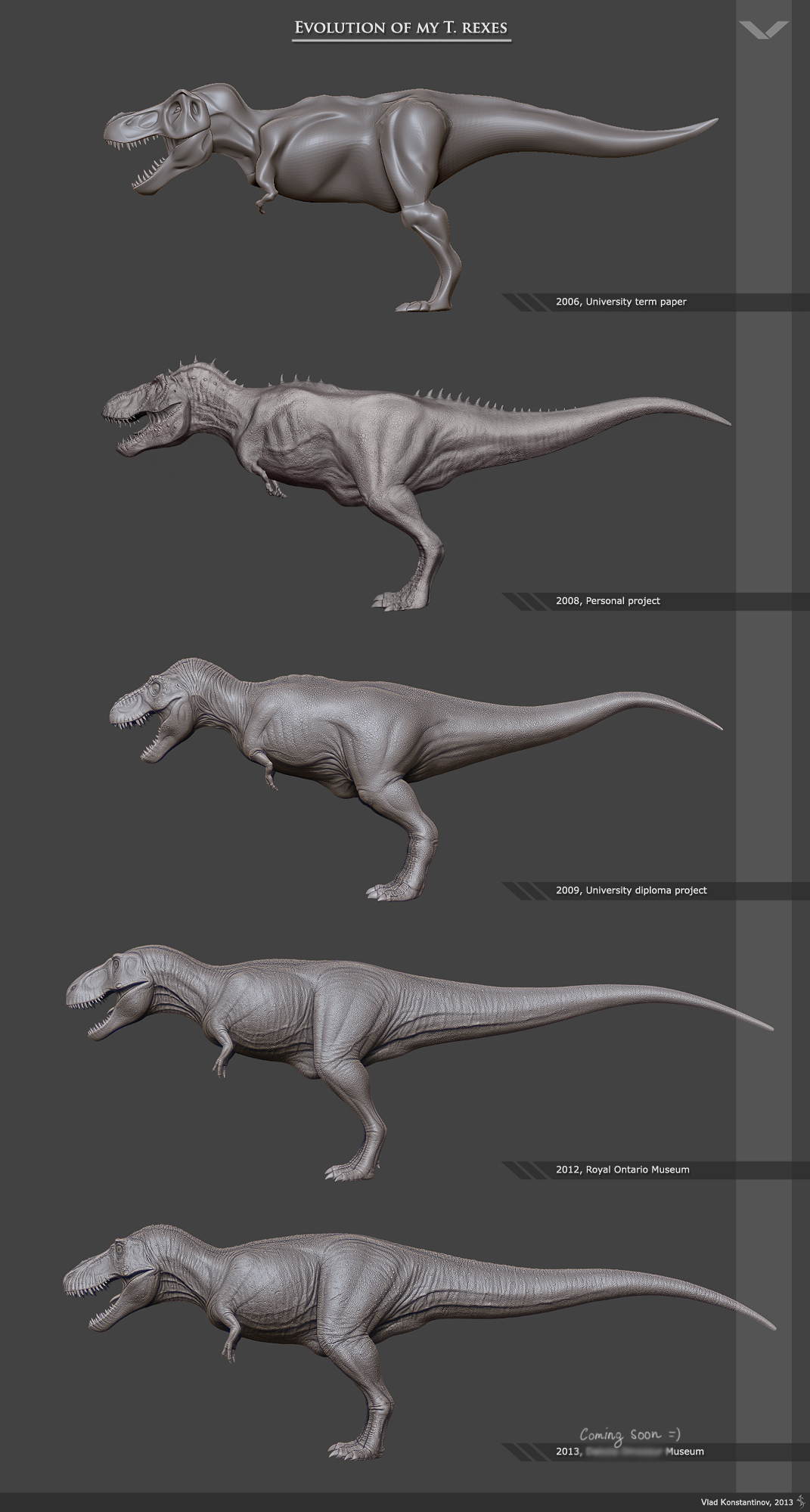 T Rex Rainer Select Evolution of my T.Rexes by Swordlord3d on DeviantArt