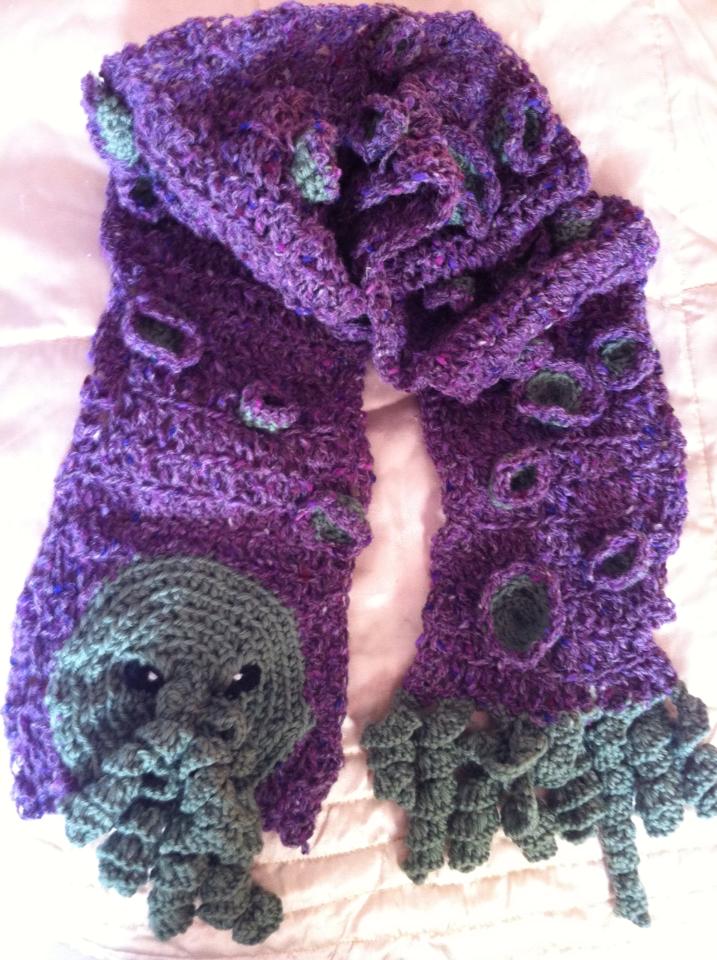 Cthulhu Crochet/Knit Scarf