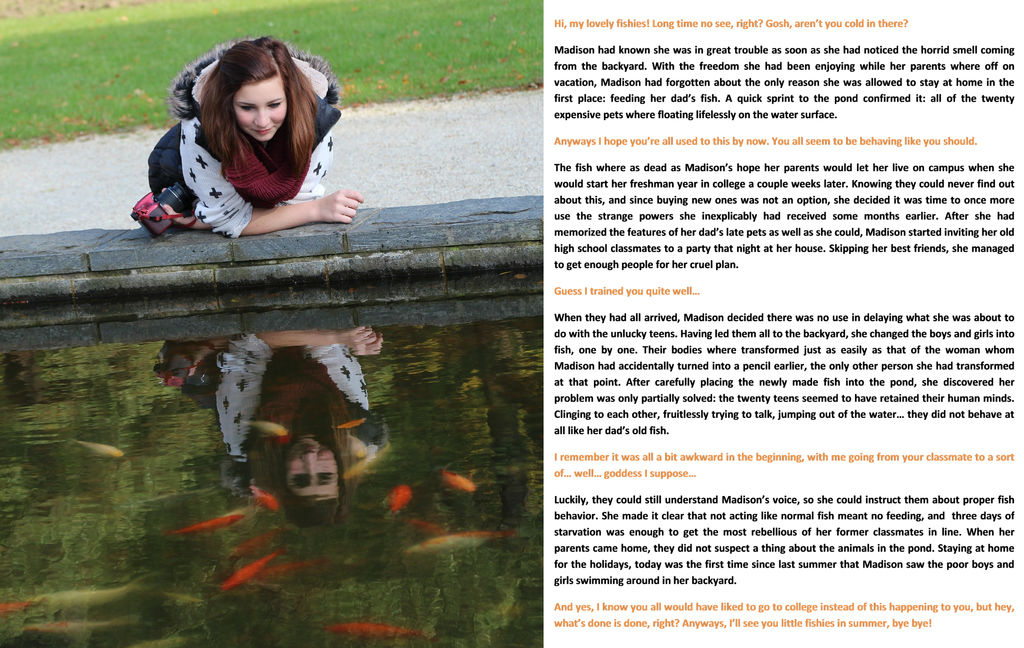 Madison's Fish (Animal TF Caption) by erandahovid19 on DeviantArt