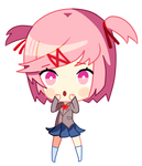 Doki Doki Literature Club - Natsuki Chibi by EvaHeartsYou