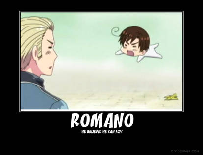 Hetalia Romano flying poster