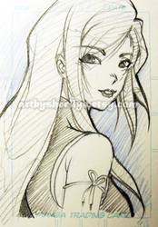 FF Tifa Fanart Sketch ACEO