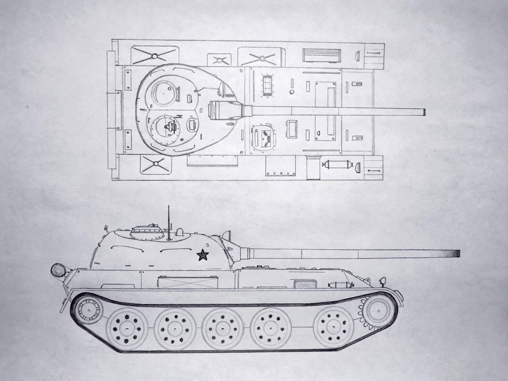 T55 Drawing T 55 Ii Sm by PerrinAllain on DeviantArt