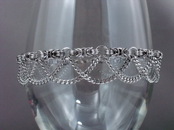 Swooping Chains Chainmail Byzantine Anklet