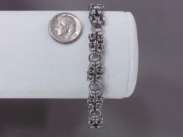Micro Twin Strand Byzantine Chainmail Bracelet