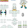 Sonic The Hedgehog Papercraft : Silver