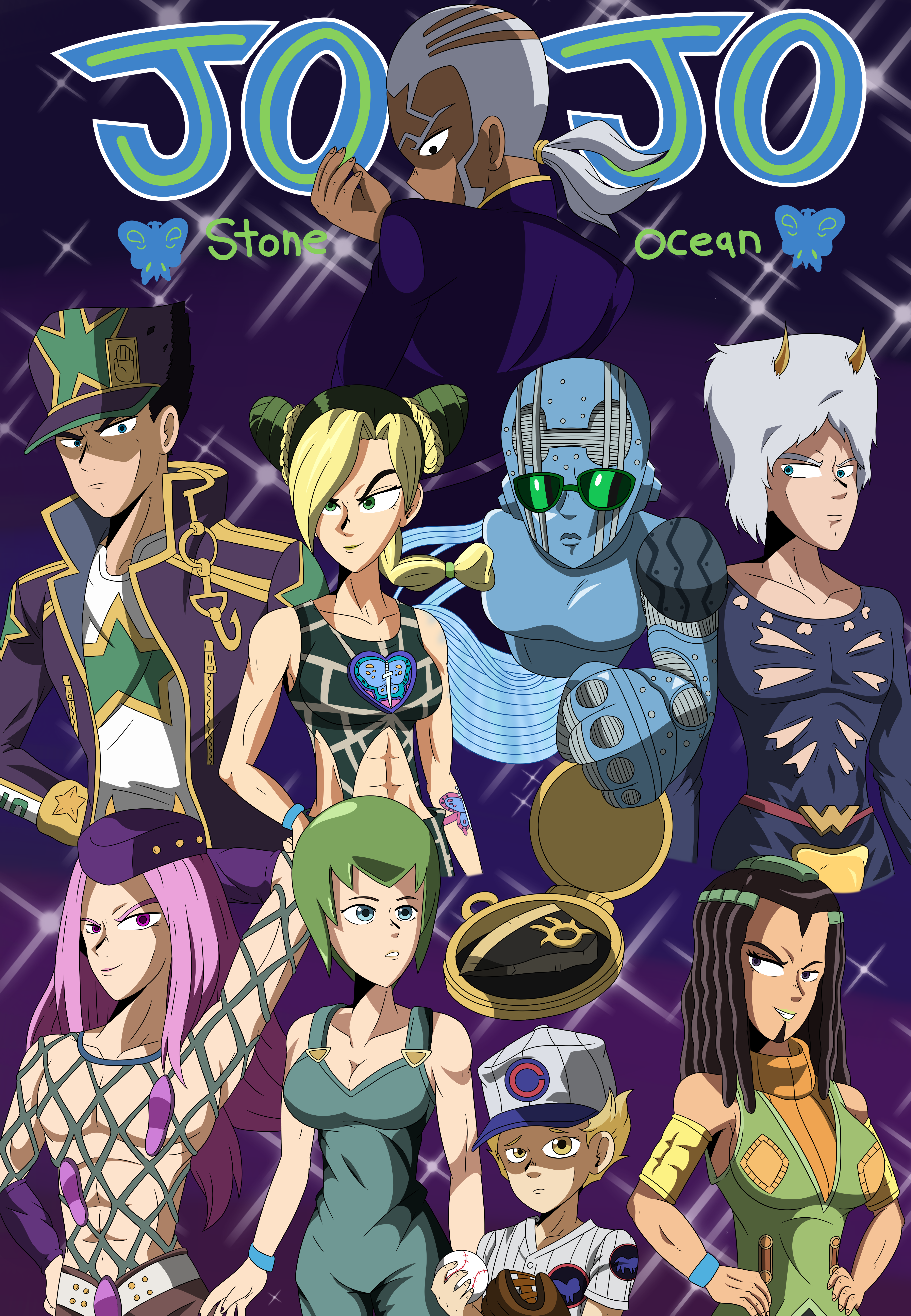 Main characters of Jojo 6 Stone Ocean from new