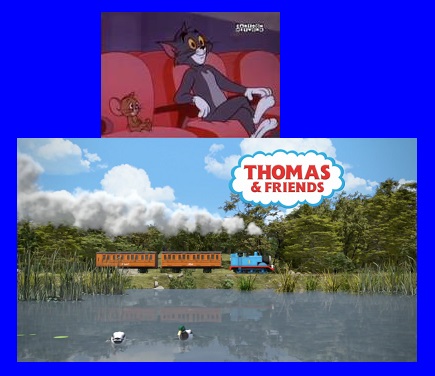 Tom and Jerry watching Thomas and Friends by BlueMaxJrBirdsTAFFan on  DeviantArt