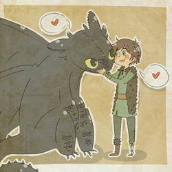 a boy and his dragon by Piratenkoenigin