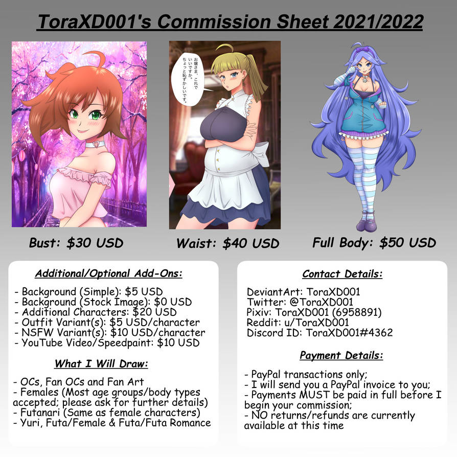 Commission Sheet 2021/2022