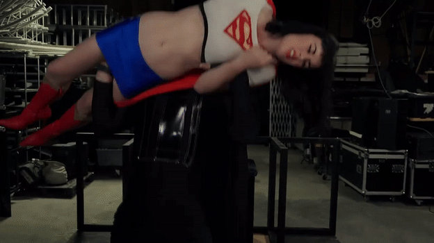 Sexy Supergirl is manhandled and made to suffer