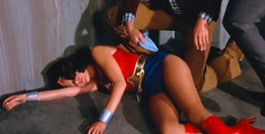 Wonder Girl unconscious after chloroform attack